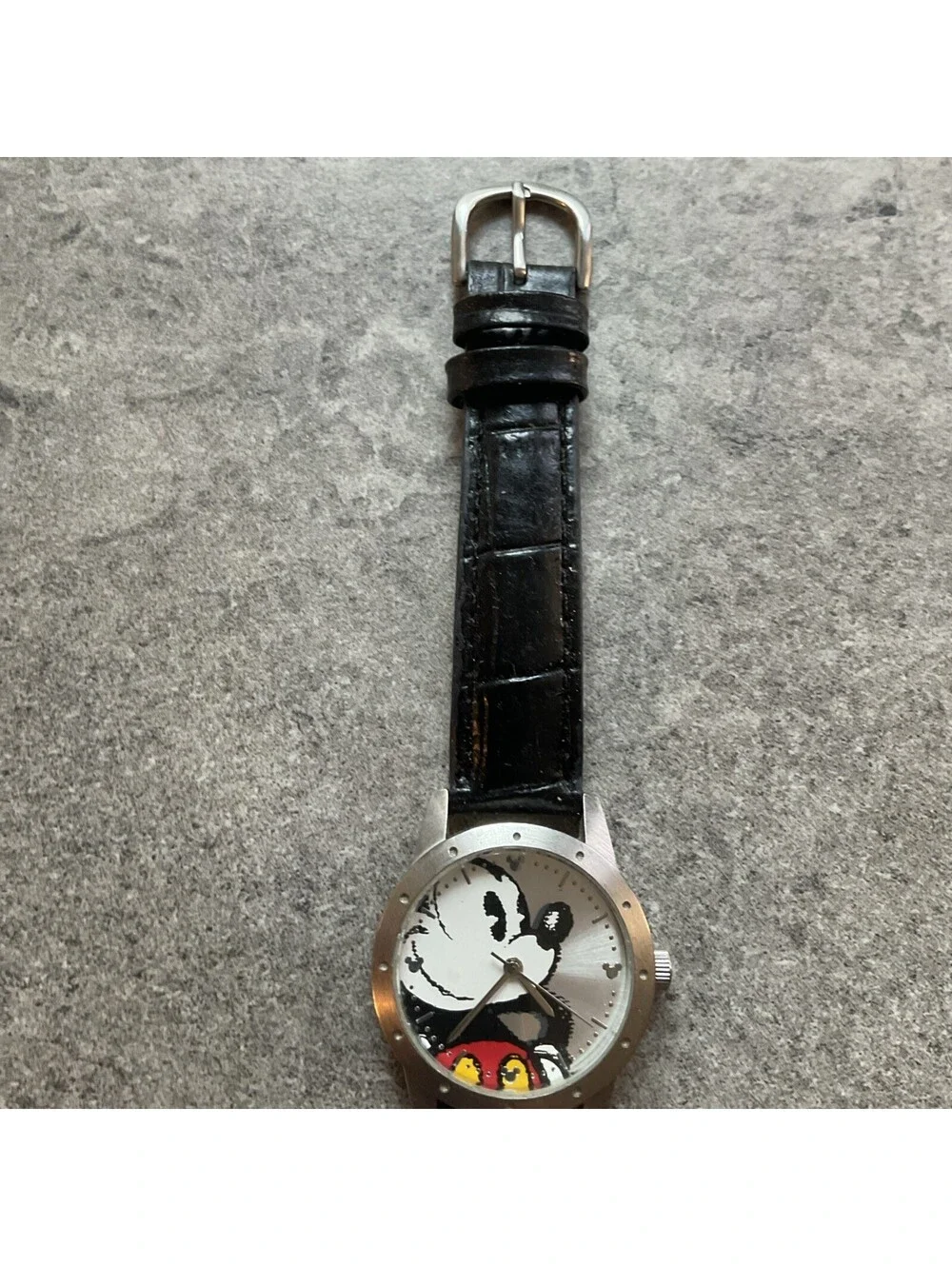 Walt Disney Vintage Mickey Mouse Limited Release Watch Wristwatch Leather Band P